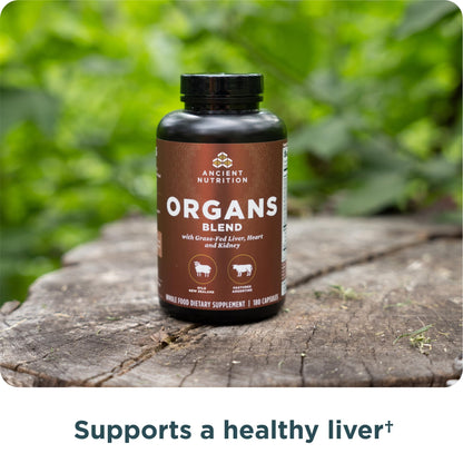 Ancient Nutrition Organ Supplements – Grass-Fed & Wild Organ Complex, 180 Count