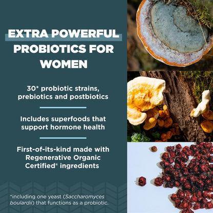 Ancient Nutrition Regenerative Organic Probiotics for Women – 25B CFUs, 60 Count