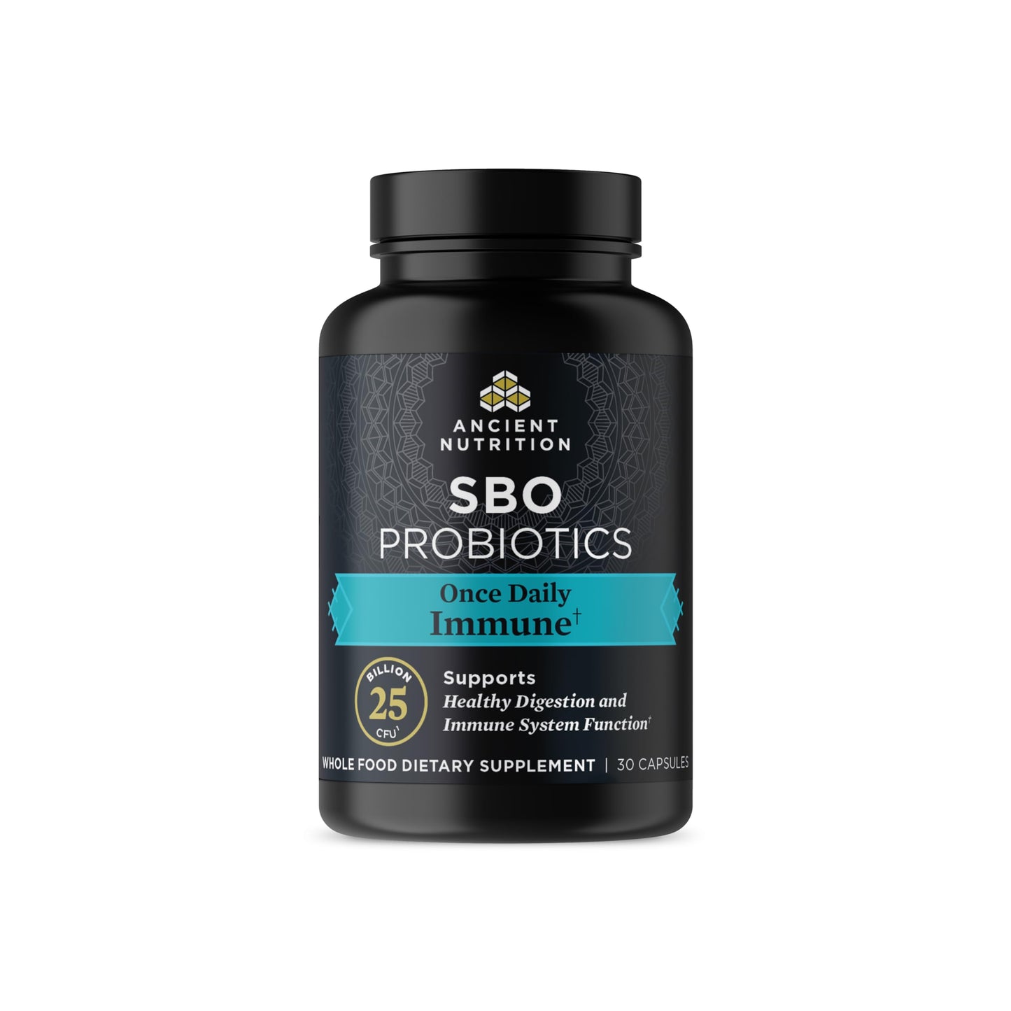 Ancient Nutrition SBO Probiotics Once Daily Immune Support – 25 Billion CFU, Vitamin C & Vitamin D, 30 Count