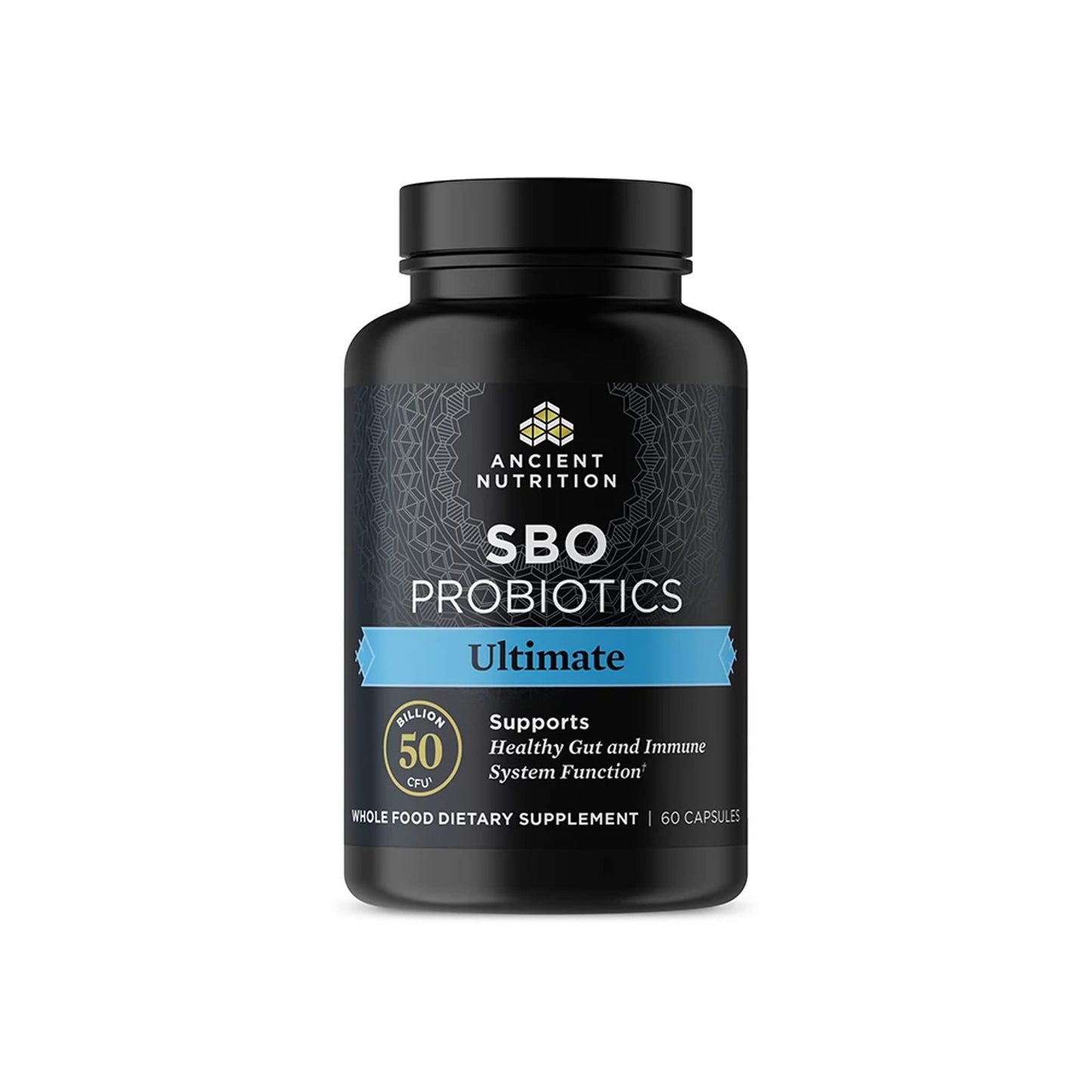 Ancient Nutrition Probiotics SBO Probiotics Ultimate 50B CFUs – Digestive & Immune Support, Gluten Free, 60 Capsules