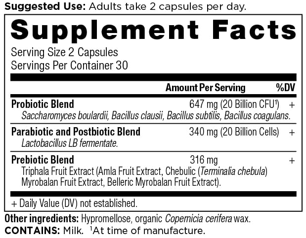 Ancient Nutrition SBO Probiotic Trinity Daily Care — 40 Billion CFU, 60 Count