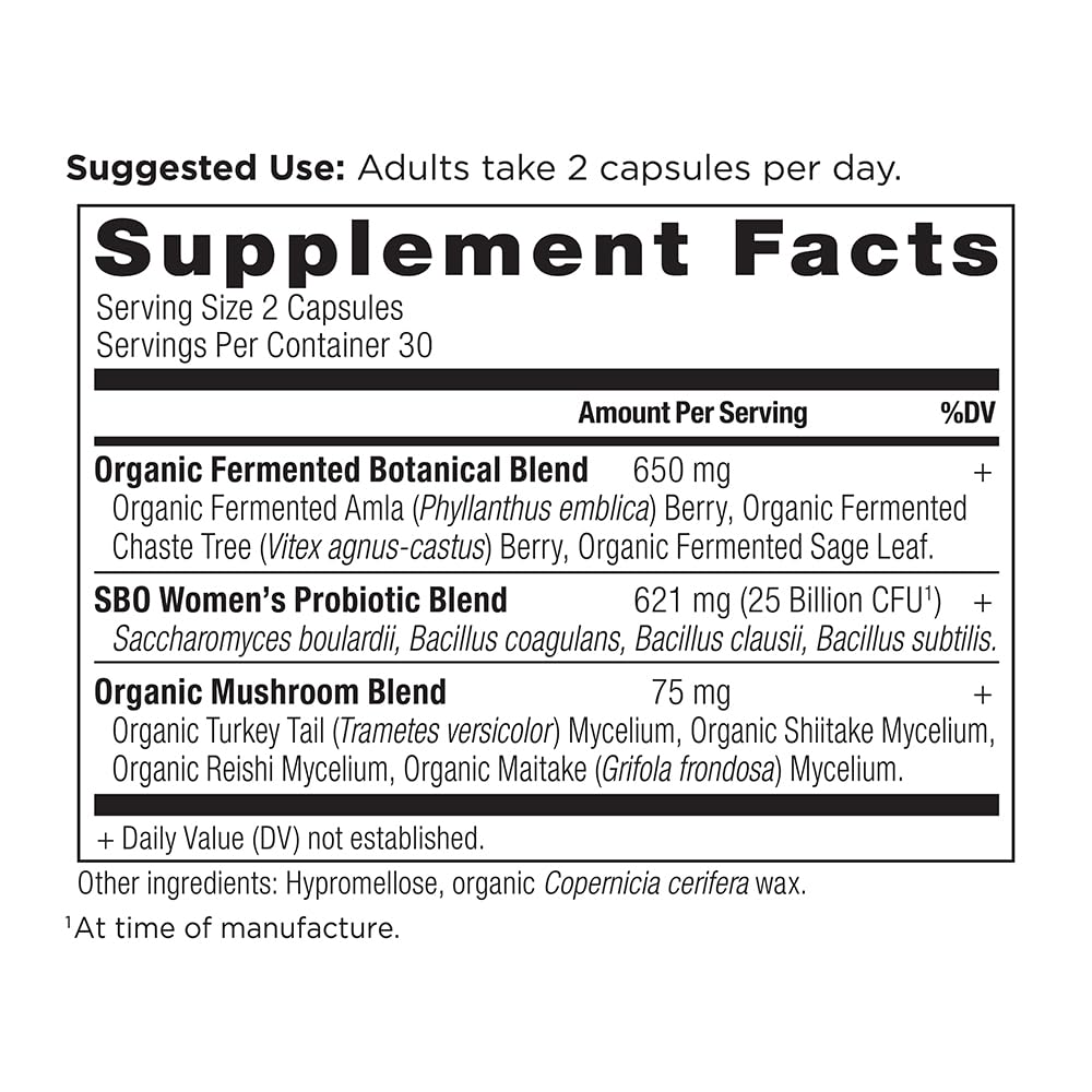 Ancient Nutrition SBO Probiotics for Women – 60 Count, 25 Billion CFU