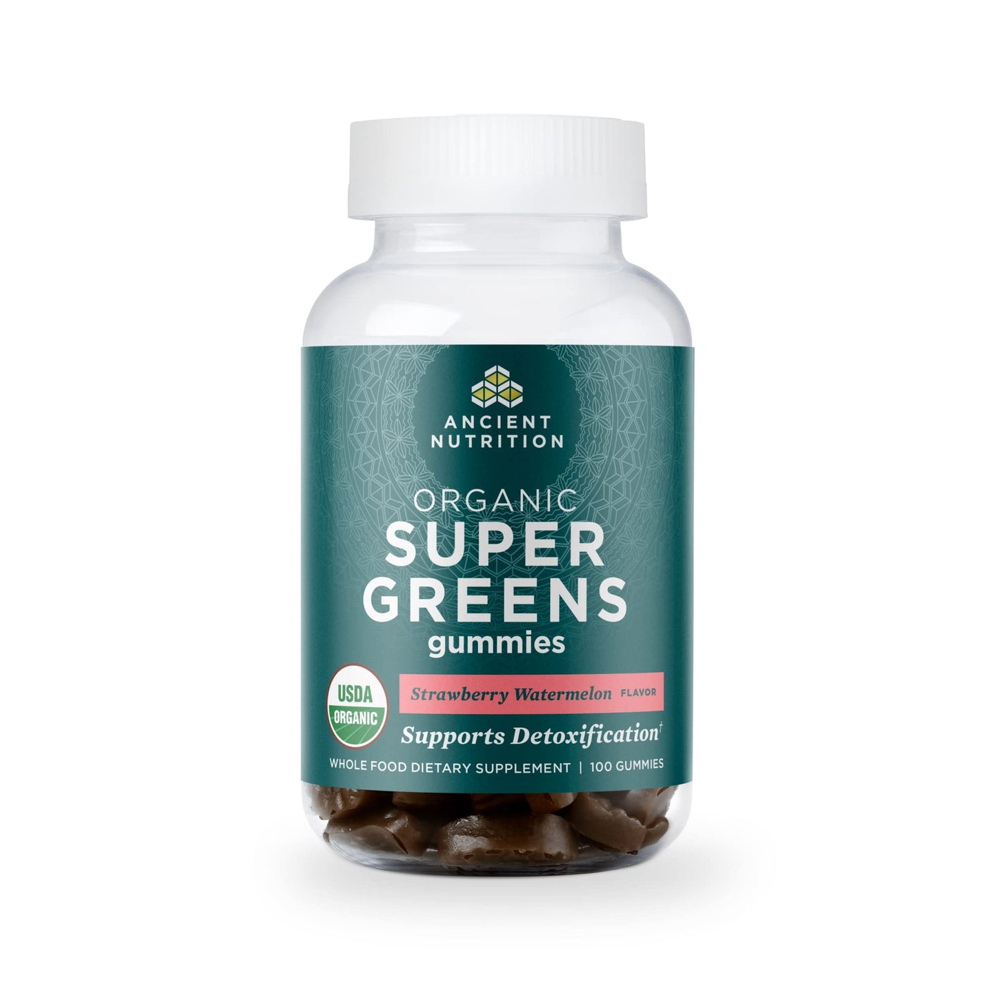 Ancient Nutrition Supergreens Gummy – Organic Superfood Gummies (100 Count)