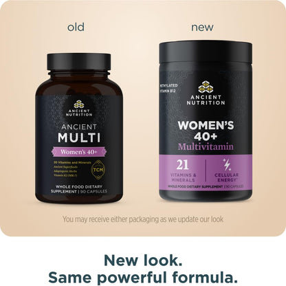 Ancient Nutrition Multivitamin for Women 40+ – Immune Support & Bone Health, 90 Capsules