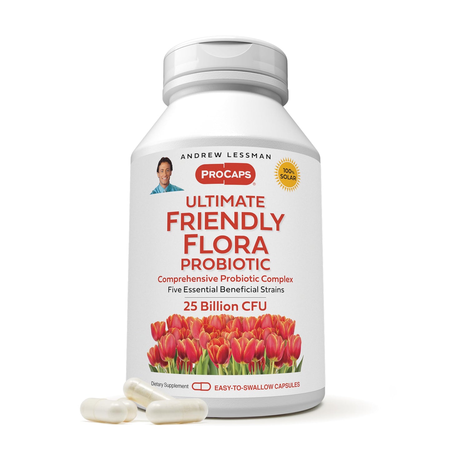ANDREW LESSMAN Ultimate Friendly Flora Probiotic — 25B CFU, 5 Strains, 240 Capsules