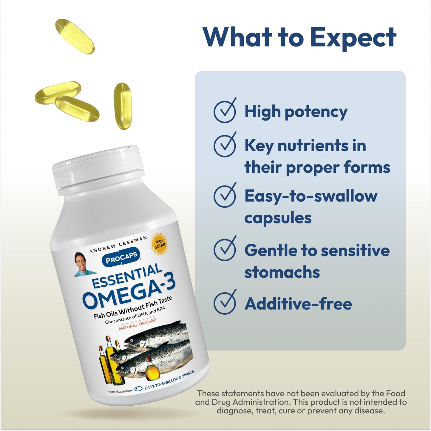 Andrew Lessman Essential Omega-3 Orange | 360 Softgels – Ultra-Pure, High-Potency DHA/EPA