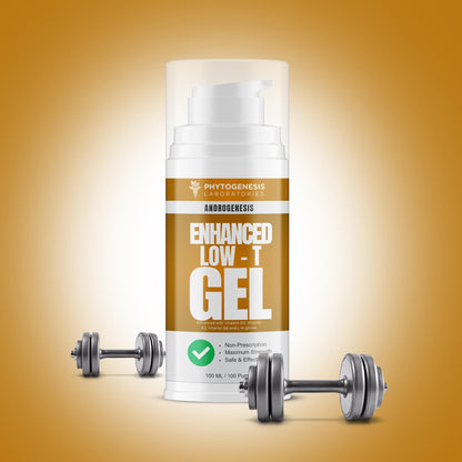 ANDROGENESIS Enhanced Formula – Low T Support Gel | T Booster for Men | D3, K2, B6, L-Arginine
