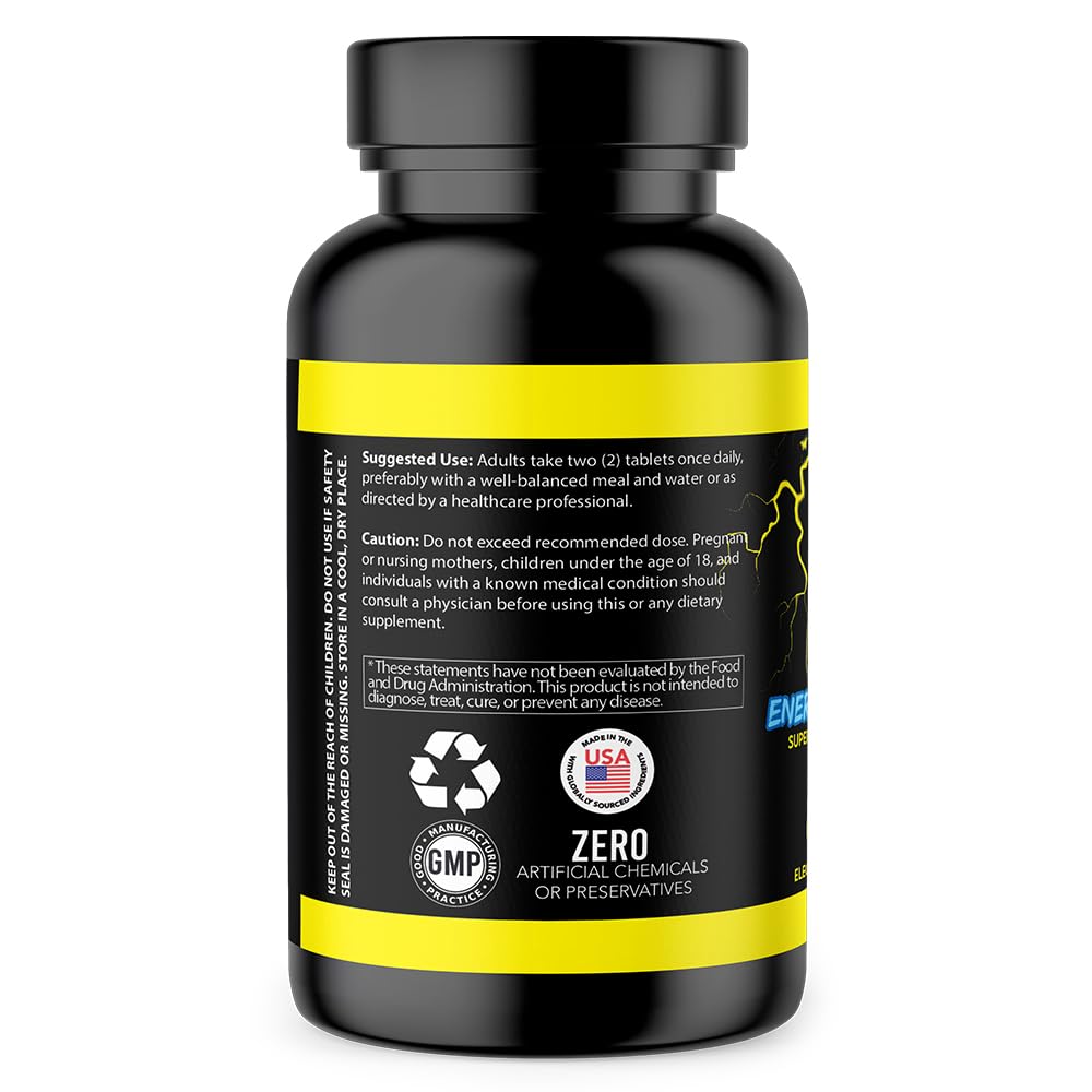 Angry Supplements Electro Lightning Electrolyte Tablets – Hydration + Caffeine (240ct)