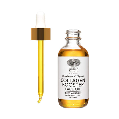 Anima Mundi Apothecary Collagen Booster Facial Oil – Hydrating Organic Plant-Based Oil (2oz/59ml)