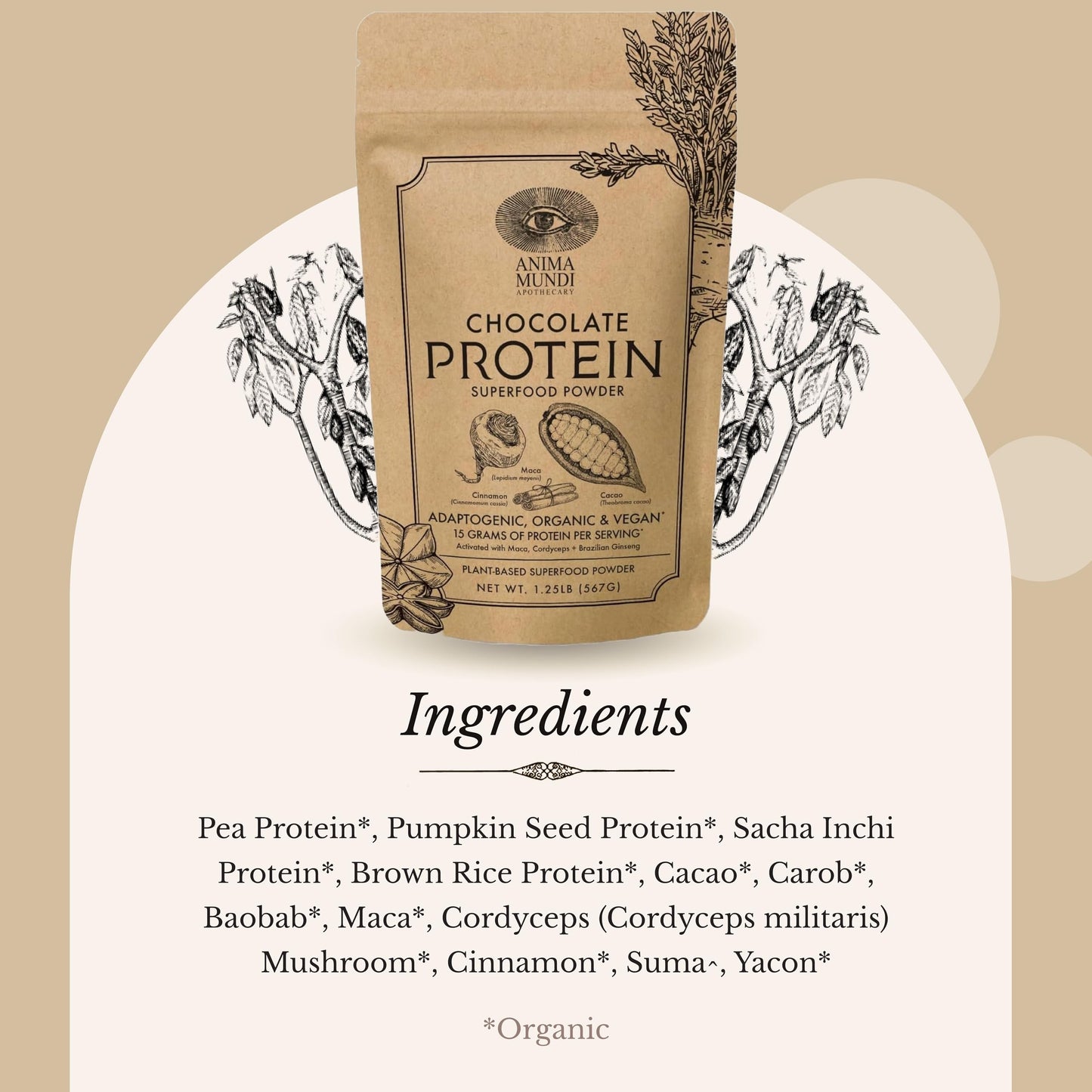 Anima Mundi Qi Energy & Protein Powder – Adaptogenic Mood Support