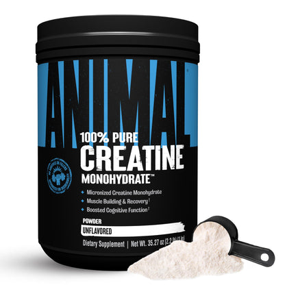 Animal Creatine Monohydrate Powder – 5g per Serving, Unflavored, 1kg
