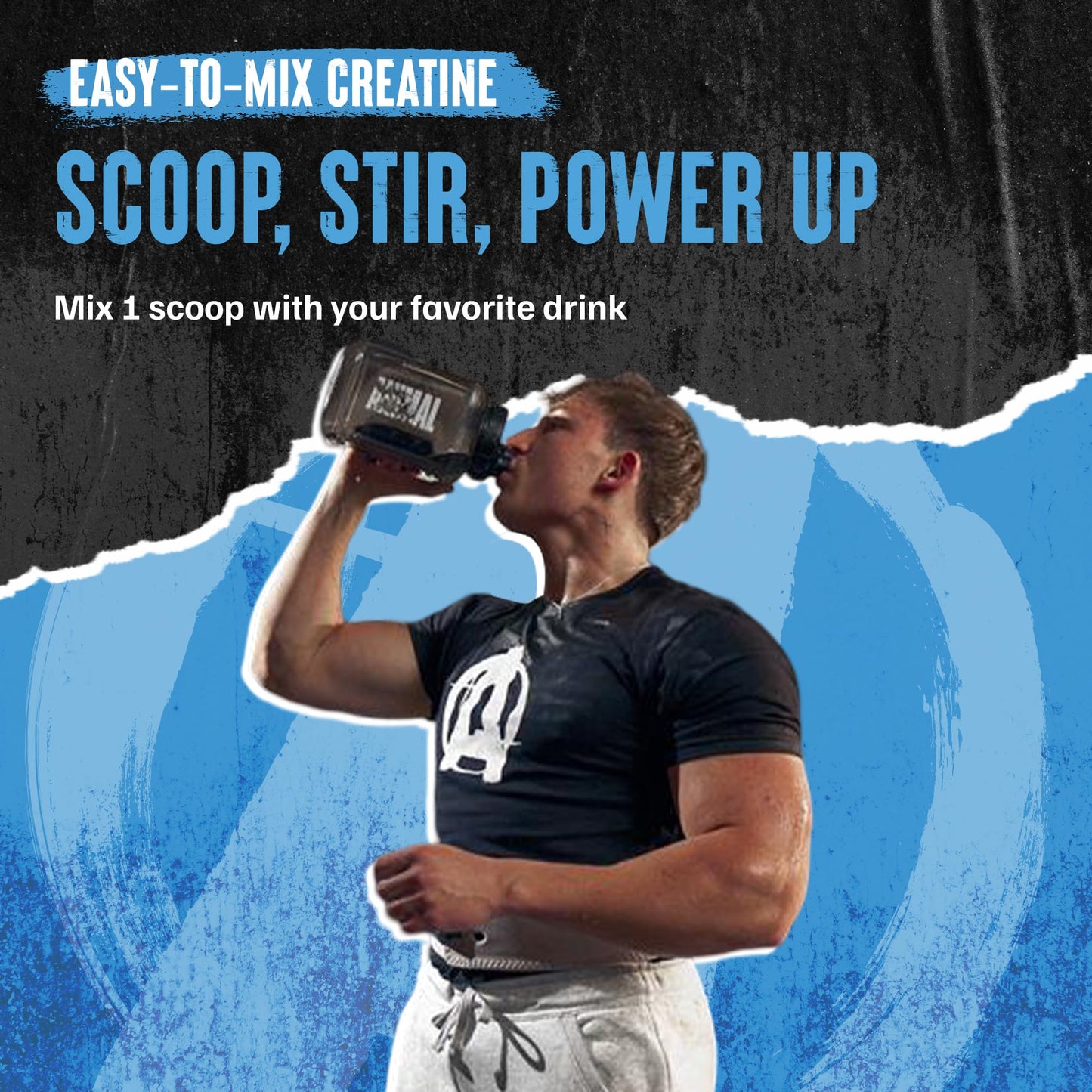 Animal Creatine Monohydrate Powder – 5g per Serving, Unflavored, 1kg