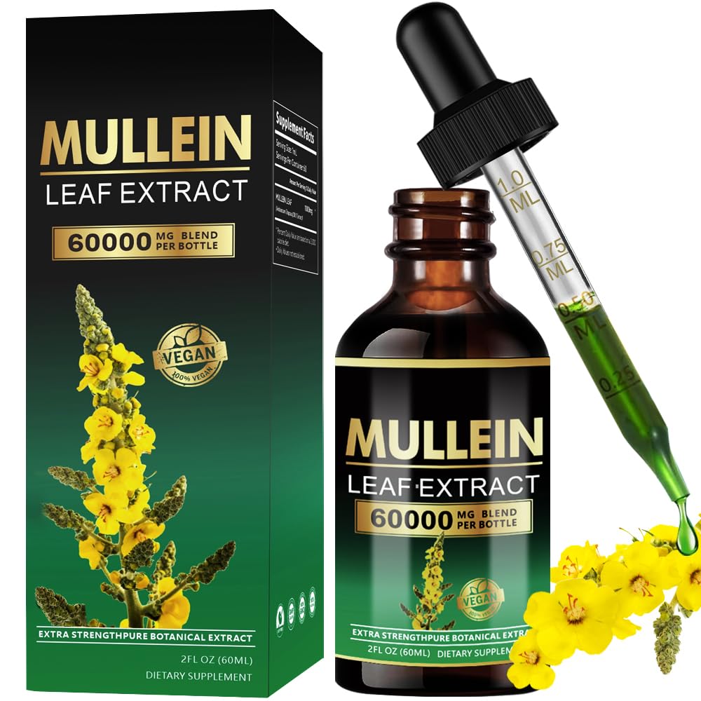 ANKUY Mullein Drops for Lungs – Lung Detox & Respiratory Support (2 Fl Oz)