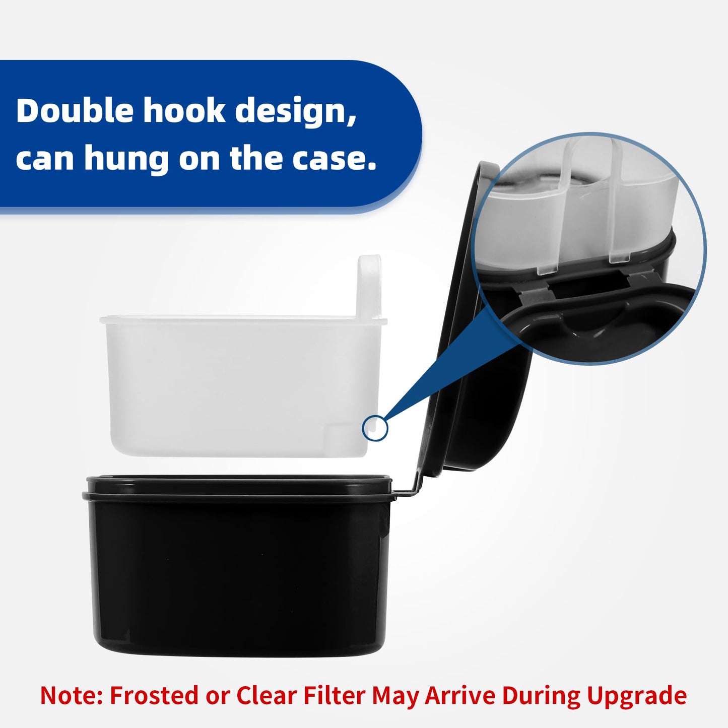 Annhua Denture Cup Retainer Cleaning Case with Strainer Basket - Denture Soaking Container | Black