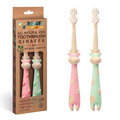 ANPEI ROARex Vegan Kids Toothbrush – Plant-Based, Biodegradable & All Natural