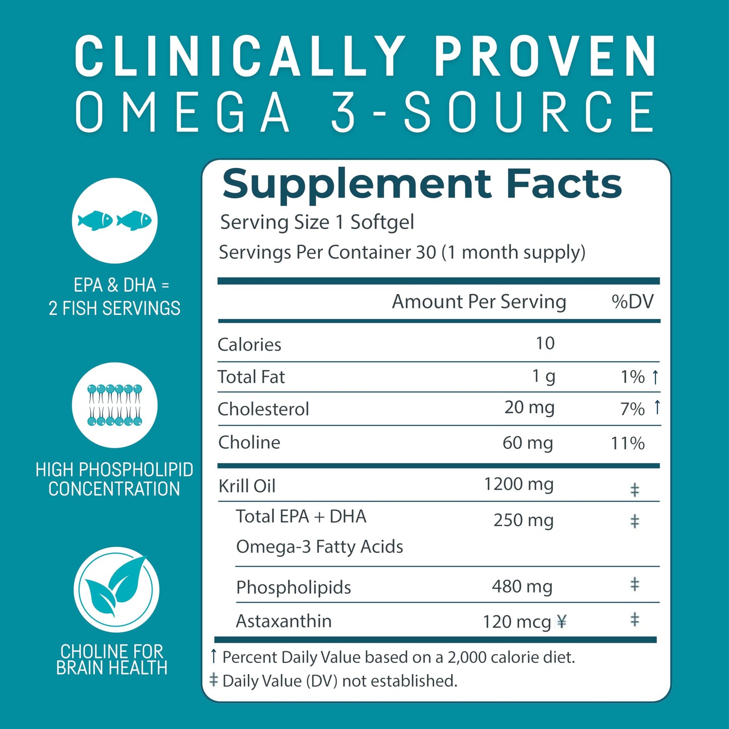 Kori Krill Oil Omega-3 | Antarctic Krill Oil with Superior Absorption | Pack of 3