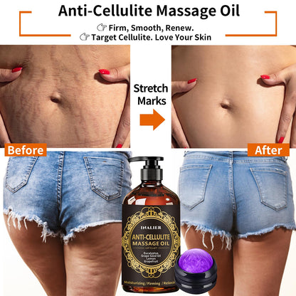 Massage Oil for Therapy - 3-Pack Gift Set with Ginger, Arnica & Lavender