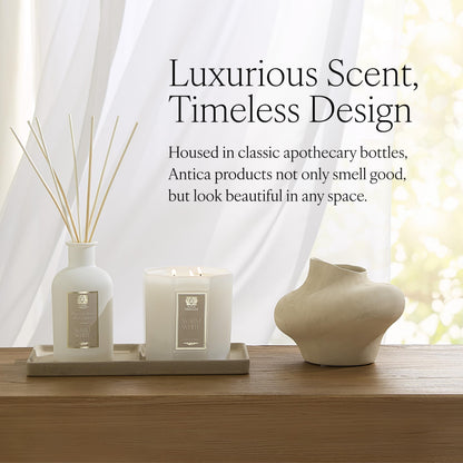 Antica Farmacista Home Ambiance Diffuser – Warm White, 3.4 fl oz | Long-Lasting Luxury Reed Diffuser Gift