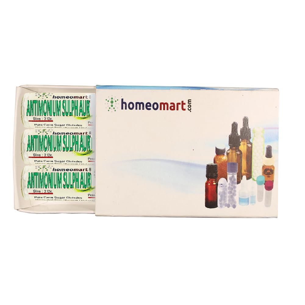 Antimonium Sulphuratum Aureum 6C Pellets – Pack of 3 | Homeopathy | Homeomart