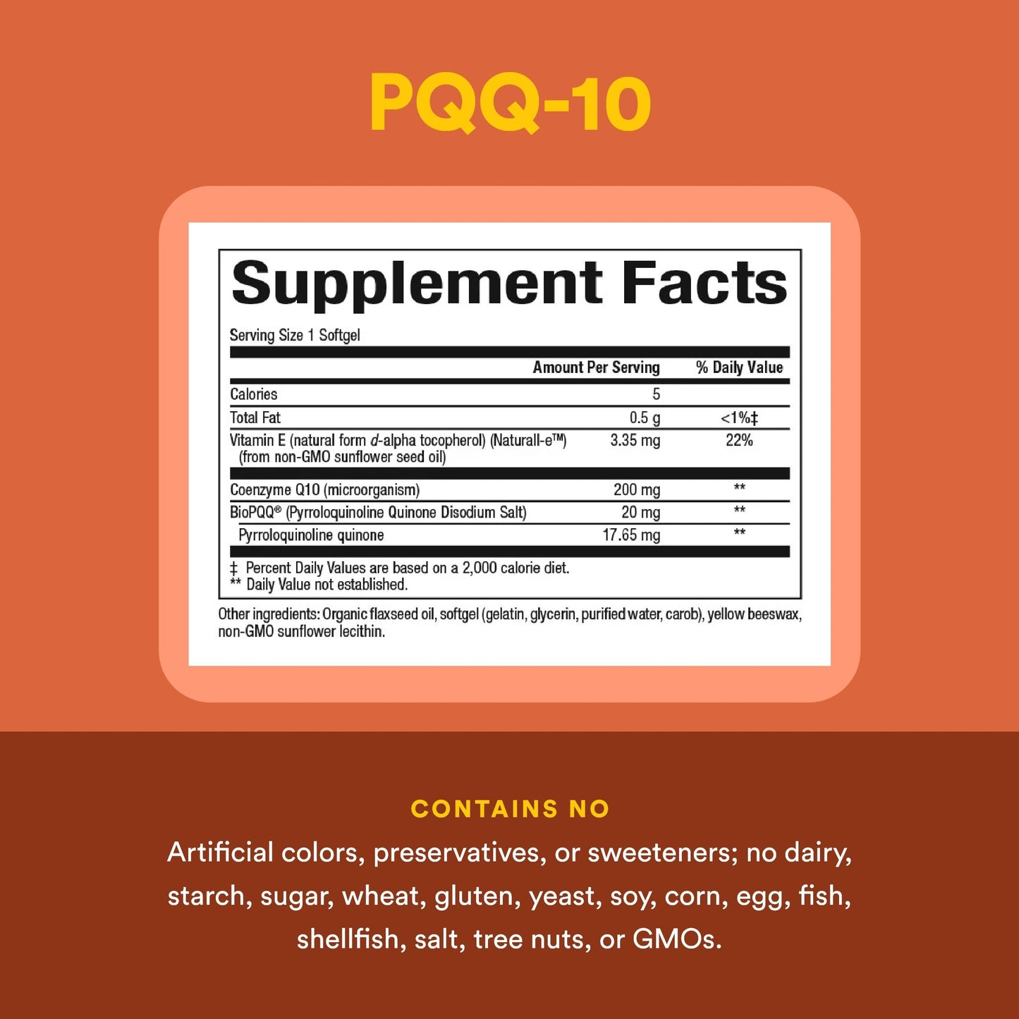 Natural Factors PQQ-10 with CoQ10 | Energy, Brain Health & Healthy Aging | 60 Softgels