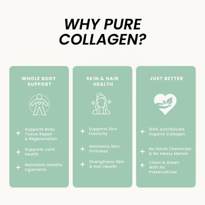 Organic Collagen Australia – Pure Collagen & Spirulina Capsules (120 Capsules)
