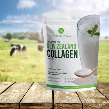 Antler Farms NZ Grass-Fed Collagen Powder – Unflavored, 1 lb, Hydrolyzed & Keto-Friendly