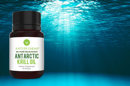 Antler Farms Antarctic Krill Oil 60 Softgels | Omega-3 EPA + DHA + Astaxanthin (Pack of 2)