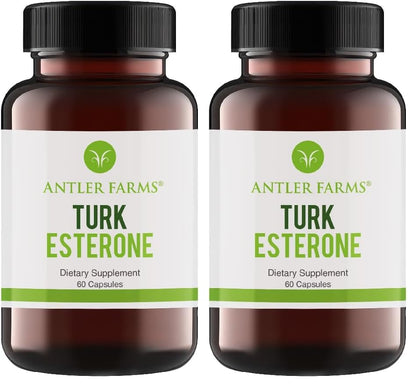 Antler Farms Turkesterone 60 Capsules 500mg Pack of 2 | Ajuga Turkestanica 10% Turkesterone