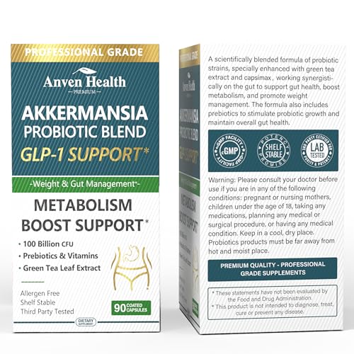 Anven Health GLP-1 Probiotic + Prebiotic, 100B CFU – 180 Capsules
