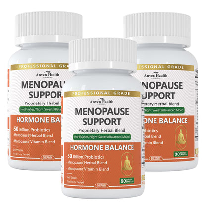 Anven Health Menopause Supplements – Probiotics, D3 & B6 | 270 Veggie Caps