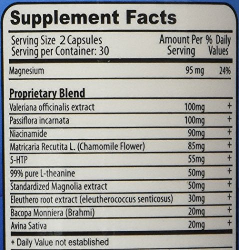 AnxiClear Day Formula – Mood Support with L-Theanine, 5-HTP & Valerian | 60 Capsules | Made in USA