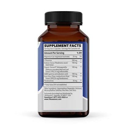 LifeSeasons Anxie-T: Stress Relief Supplement for Calm Focus | 120 Capsules