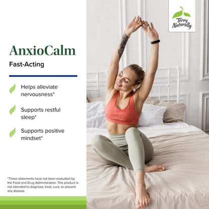Terry Naturally AnxioCalm – 75 Tablets | Fast-Acting, Non-Drowsy, Safe for Adults & Kids 4+