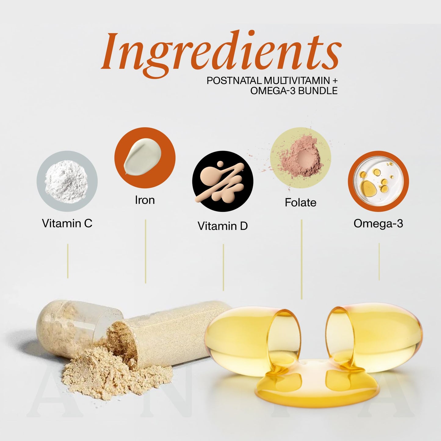 ANYA Postnatal Vitamin Bundle – Vegan Postpartum Multivitamin with Omega-3 (DHA & EPA) for Breastfeeding
