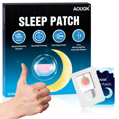 AOUGK Sleep Patches – Microdart Melatonin Sleep Aid, 15 Patches