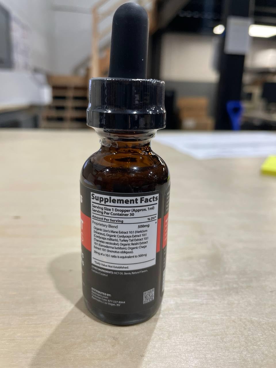 Apetropics Smart Drops: Adaptogenic Mushroom Tincture - Peach Watermelon, 30 Servings