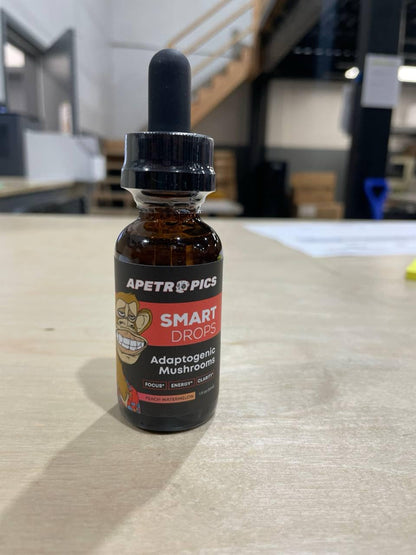 Apetropics Smart Drops: Adaptogenic Mushroom Tincture - Peach Watermelon, 30 Servings