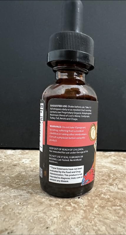 Apetropics Smart Drops: Adaptogenic Mushroom Tincture - Peach Watermelon, 30 Servings