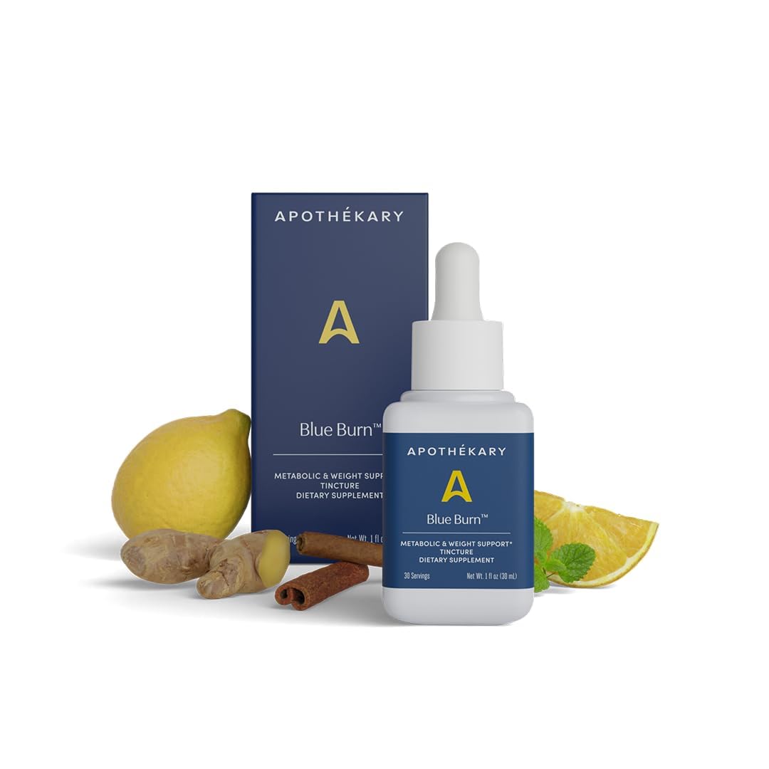 Apothékary Blue Burn Herbal Drops – Metabolism & Weight Management, Made in USA