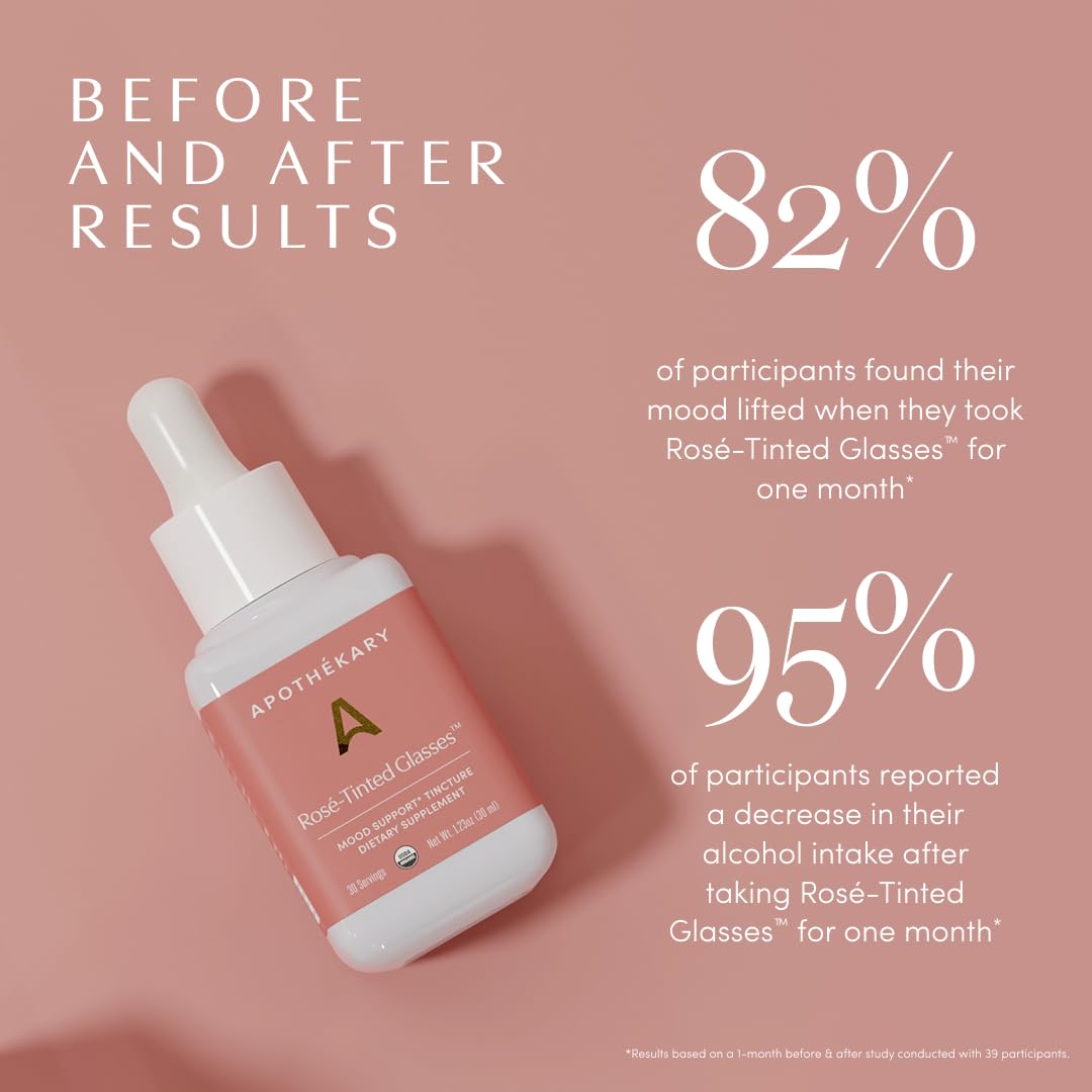 Apothékary Rosé-Tinted Glasses: Alcohol-Free Drops for Mood, Focus, and Glow