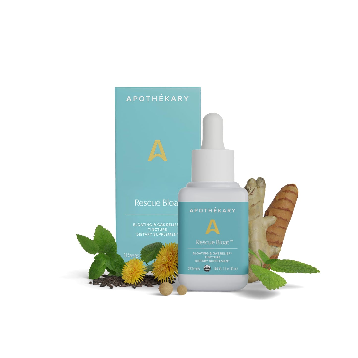Apothékary Rescue Bloat Drops – Fast-Acting Gas & Bloat Relief