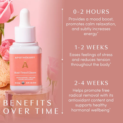 Apothékary Rosé-Tinted Glasses: Alcohol-Free Drops for Mood, Focus, and Glow