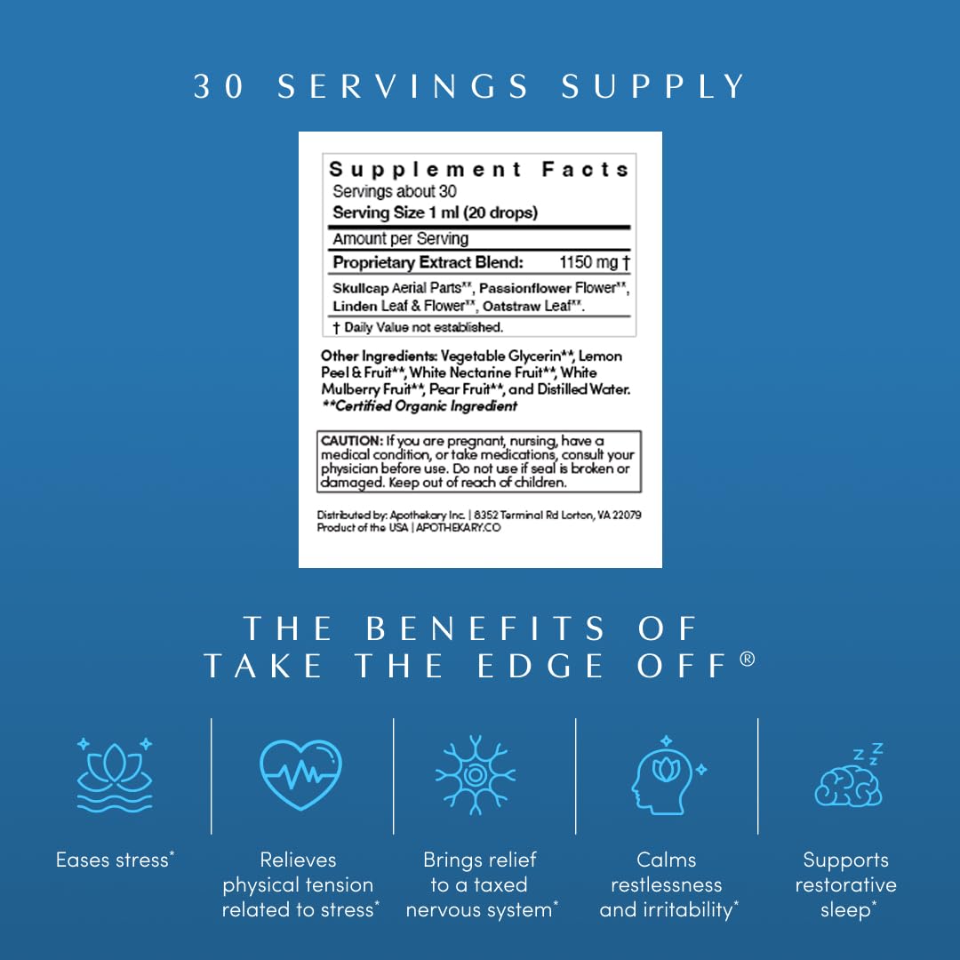 Apothékary Take The Edge Off – Alcohol-Free Stress Support Drops