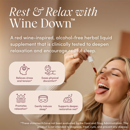 Apothékary Wine Down: Alcohol-Free Sleep Drops with Blue Vervain & Tart Cherry