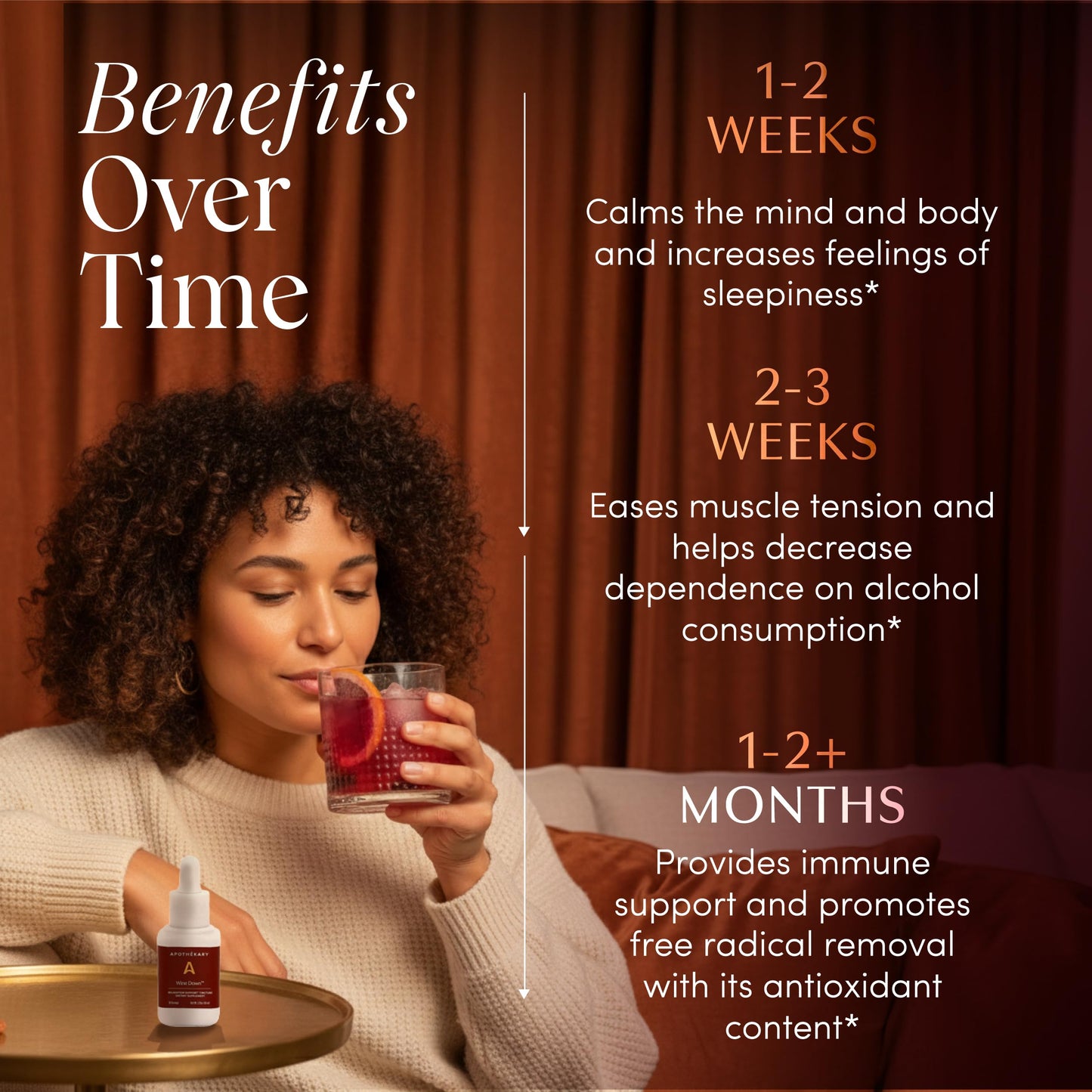 Apothékary Wine Down: Alcohol-Free Sleep Drops with Blue Vervain & Tart Cherry
