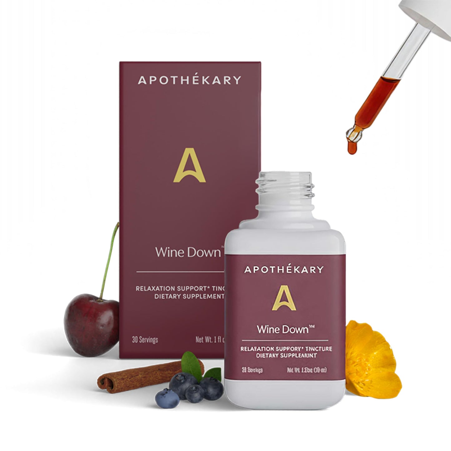 Apothékary Wine Down - Alcohol-Free Sleep Support Drops | 1 oz, 30 Servings