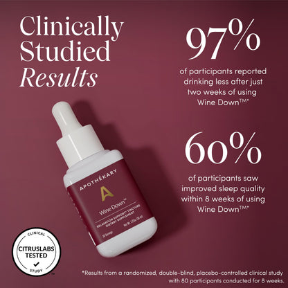 Apothékary Wine Down - Alcohol-Free Sleep Support Drops | 1 oz, 30 Servings