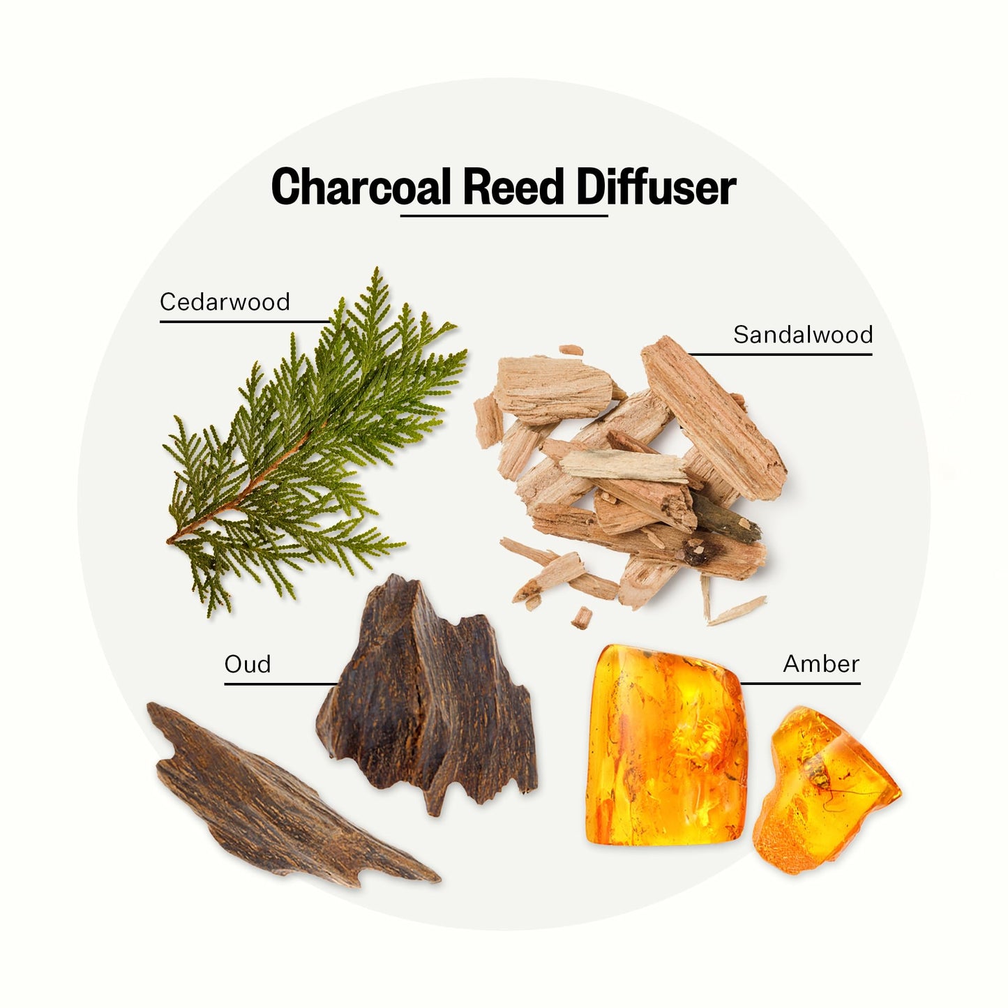 Apotheke Charcoal Reed Diffuser – Luxury Home Fragrance, 6.7 fl oz, 10 Reed Sticks