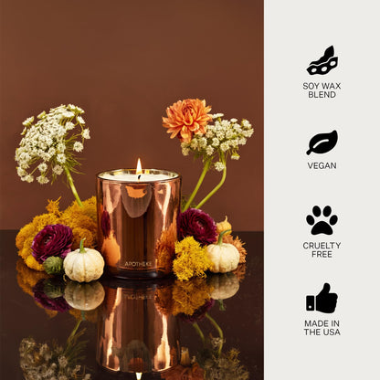 Apotheke Pumpkin Ginger Candle - 10.5 oz Soy Wax Jar | Fall Fragrance