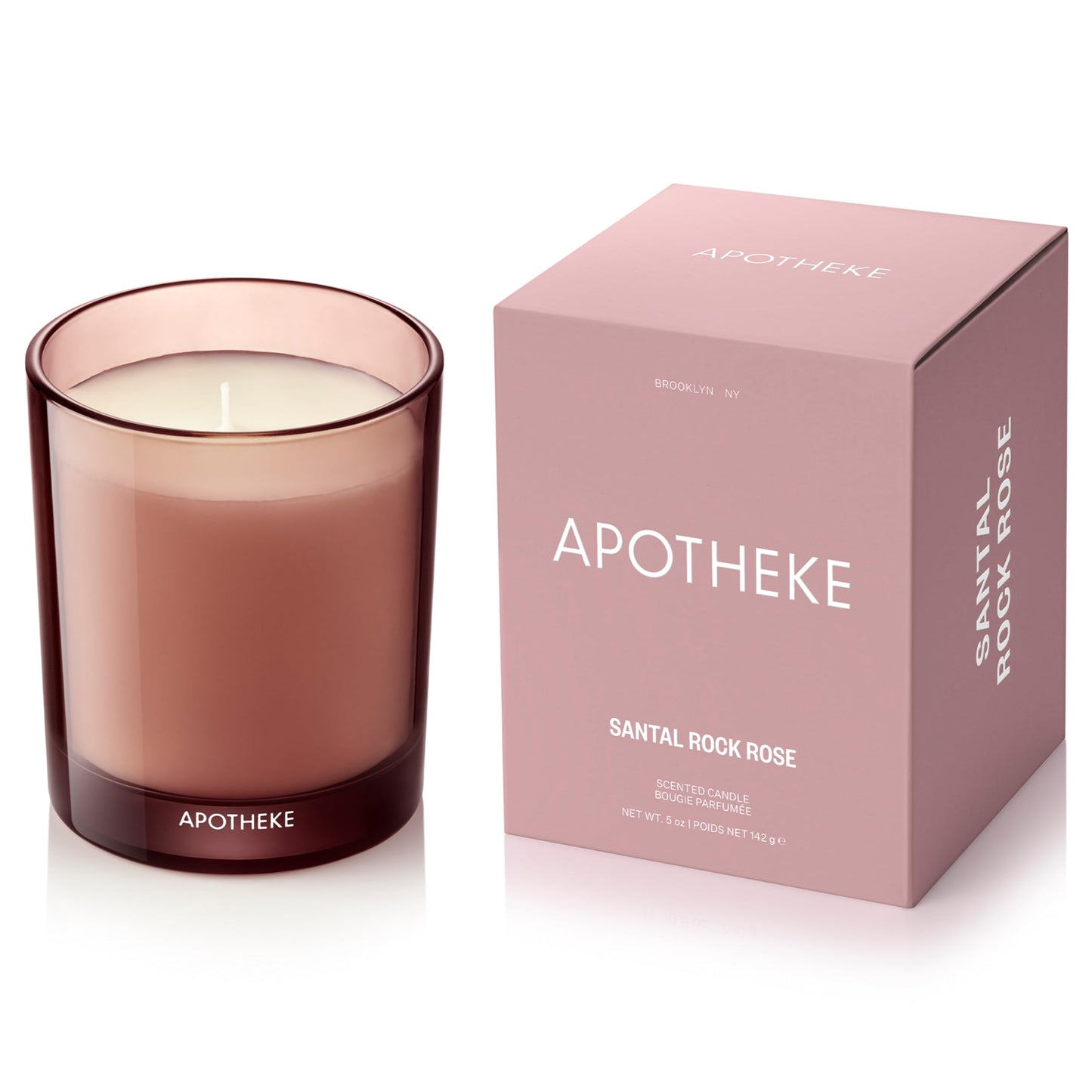 APOTHEKE Santal Rock Rose Petite Candle – Luxury Soy Jar, 5 oz